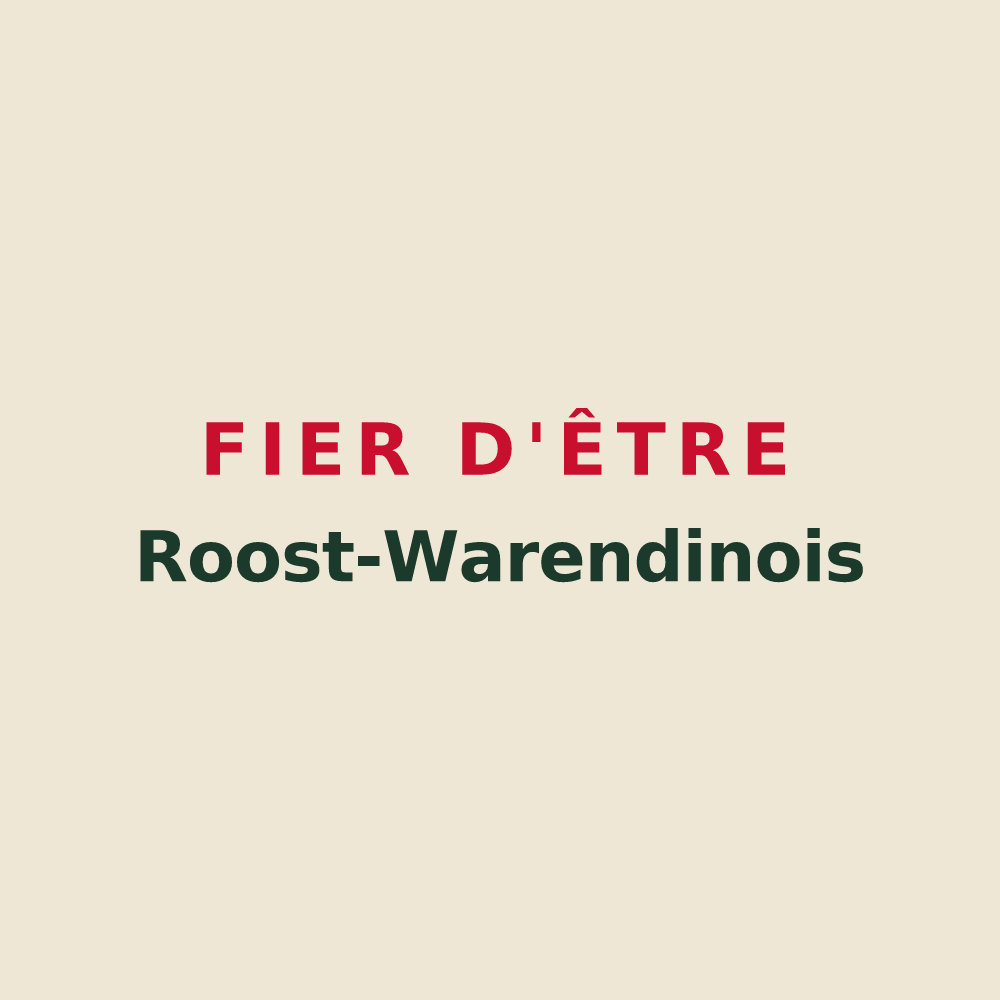 Tote bag « Fier d'être Roost-Warendinois » — design pour Roost-Warendin