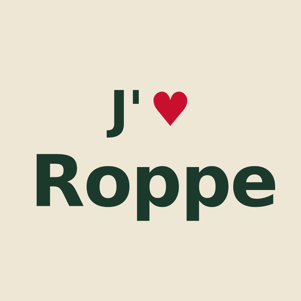 Tote bag personnalisé Roppe — design J'aime Roppe