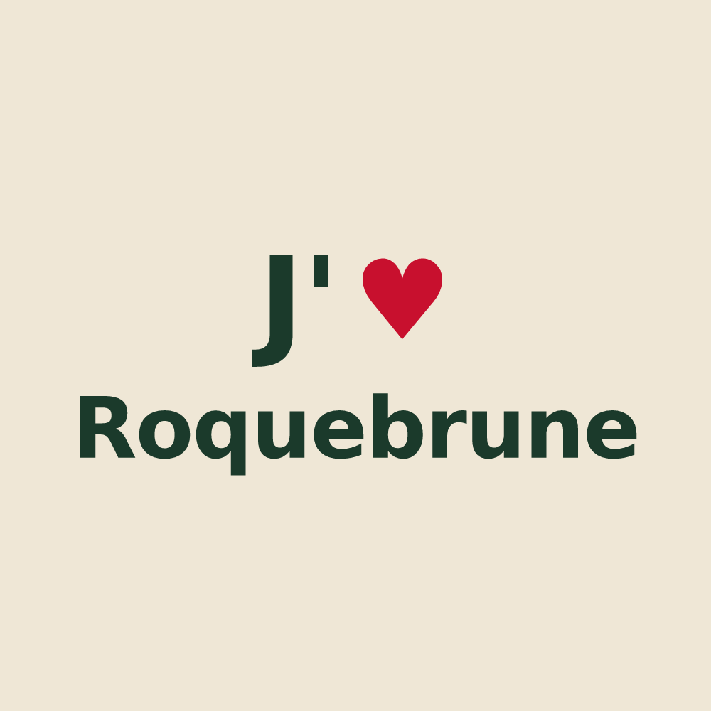 Tote bag personnalisé Roquebrune — design J'aime Roquebrune