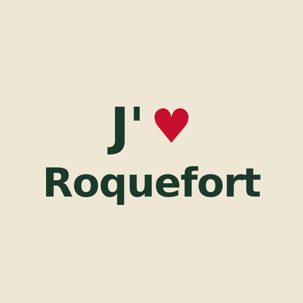 Tote bag personnalisé Roquefort — design J'aime Roquefort