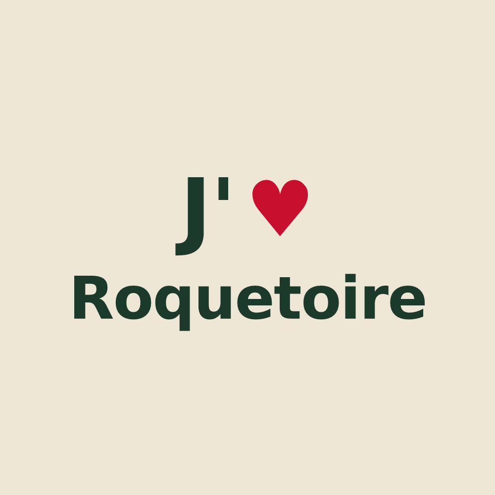 Tote bag personnalisé Roquetoire — design J'aime Roquetoire