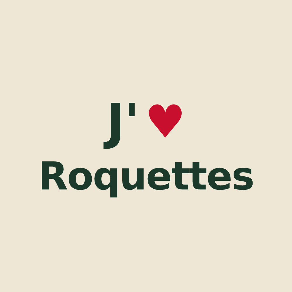 Tote bag personnalisé Roquettes — design J'aime Roquettes