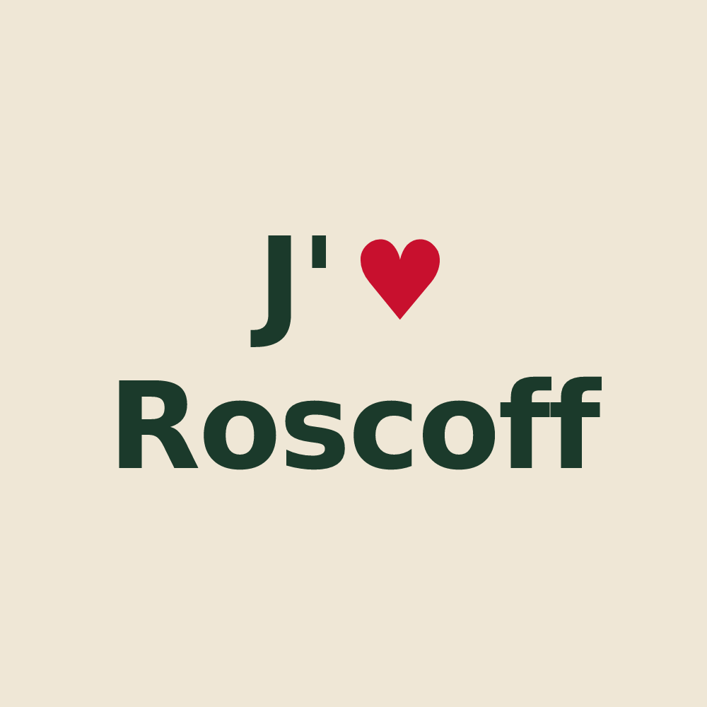 Tote bag personnalisé Roscoff — design J'aime Roscoff