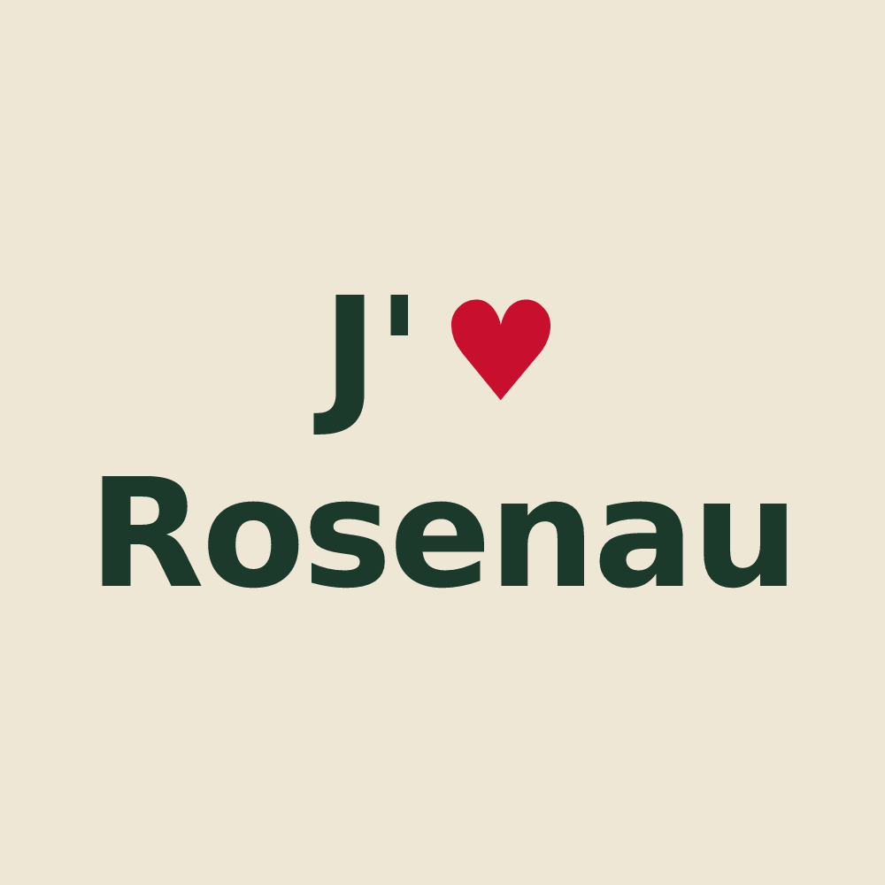 Tote bag personnalisé Rosenau — design J'aime Rosenau
