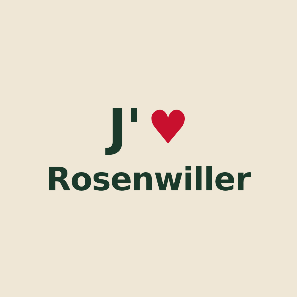 Tote bag personnalisé Rosenwiller — design J'aime Rosenwiller