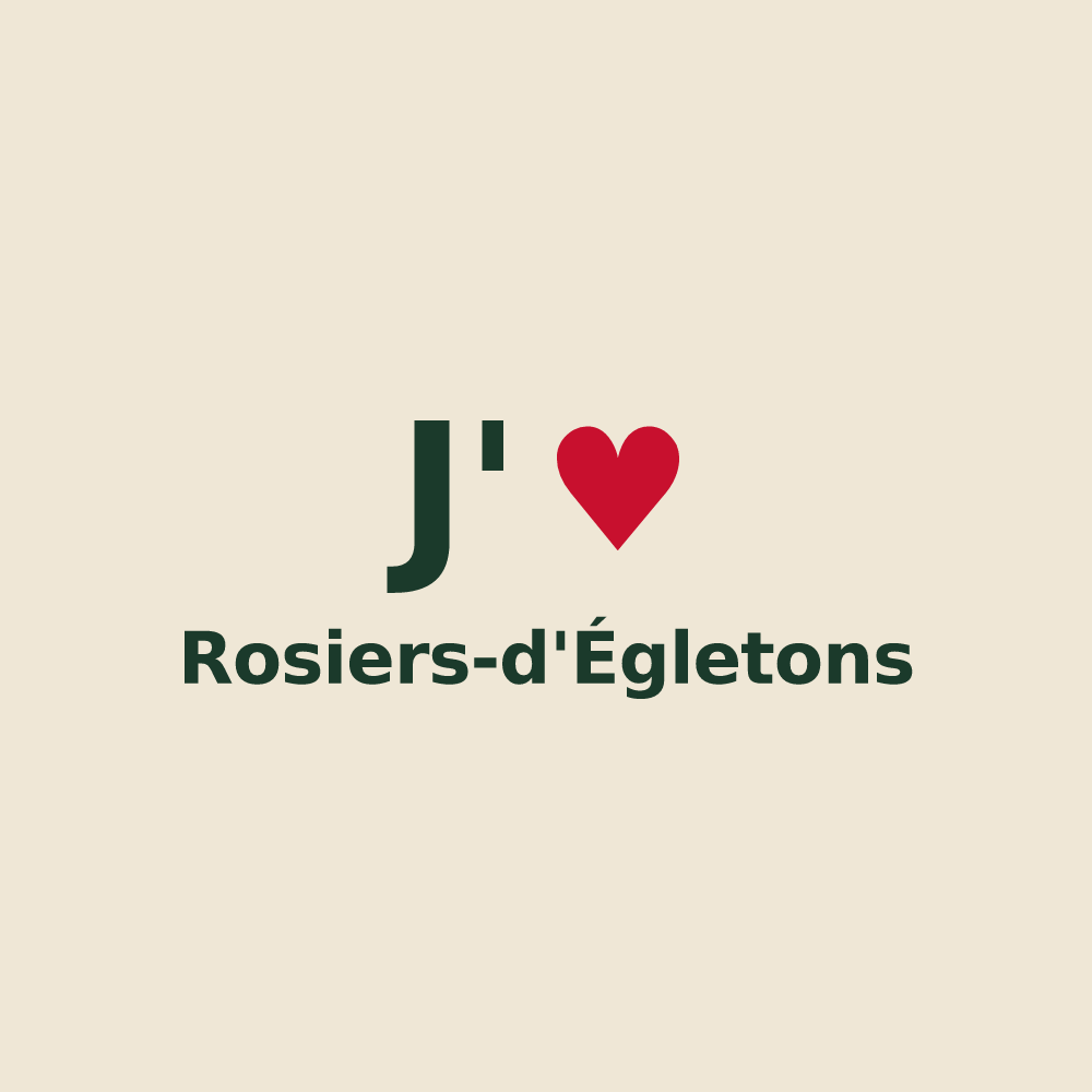 Tote bag personnalisé Rosiers-d'Égletons — design J'aime Rosiers-d'Égletons