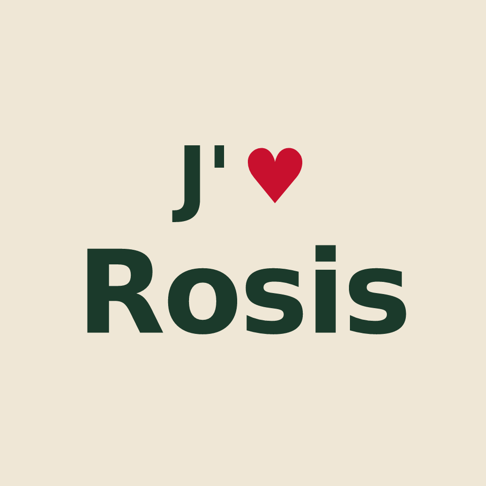 Tote bag personnalisé Rosis — design J'aime Rosis