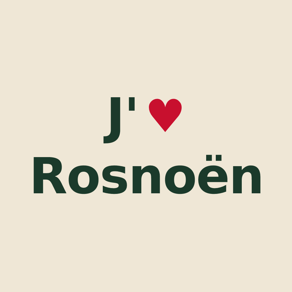 Tote bag personnalisé Rosnoën — design J'aime Rosnoën