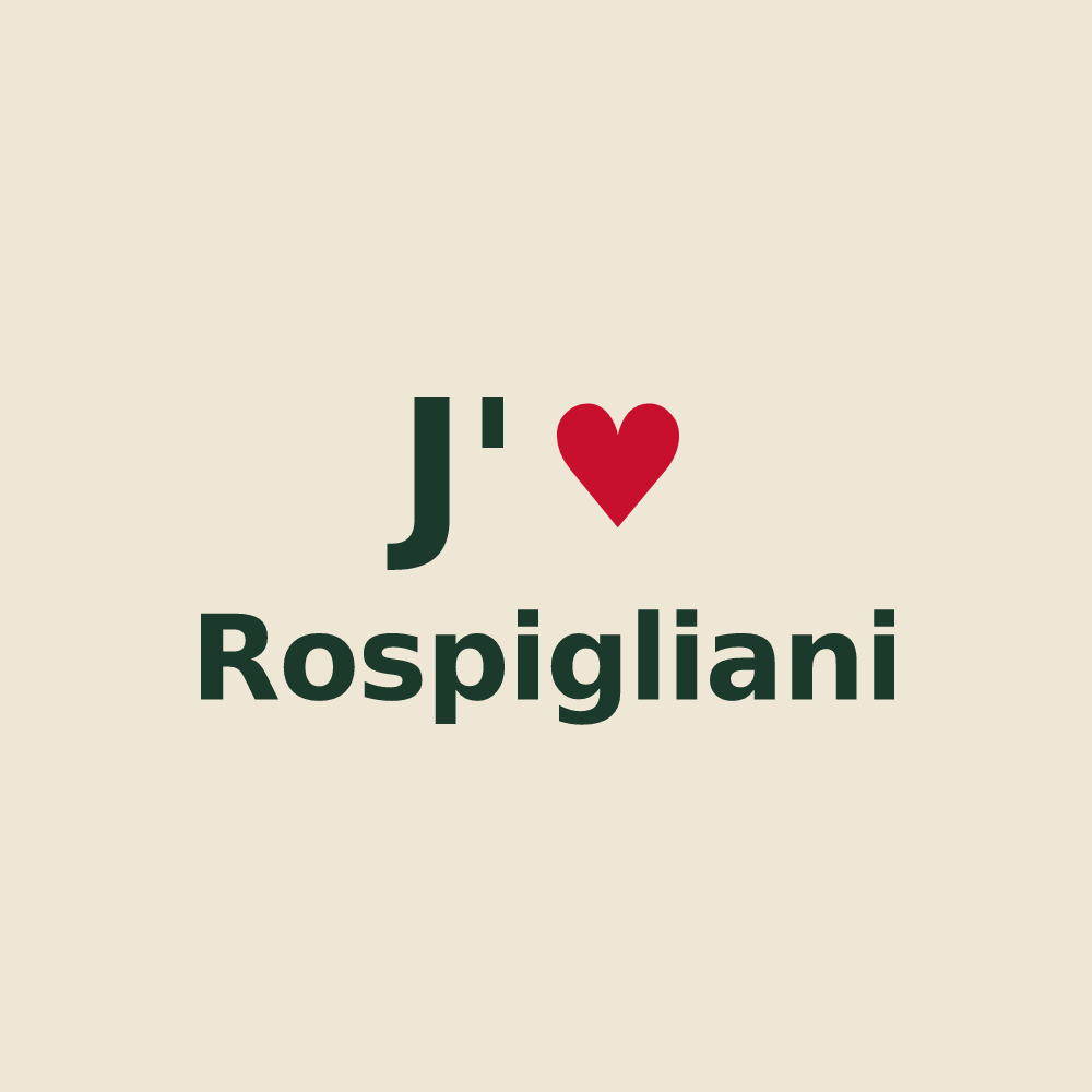 Tote bag personnalisé Rospigliani — design J'aime Rospigliani