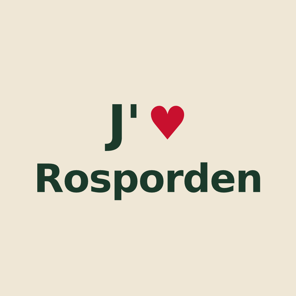 Tote bag personnalisé Rosporden — design J'aime Rosporden