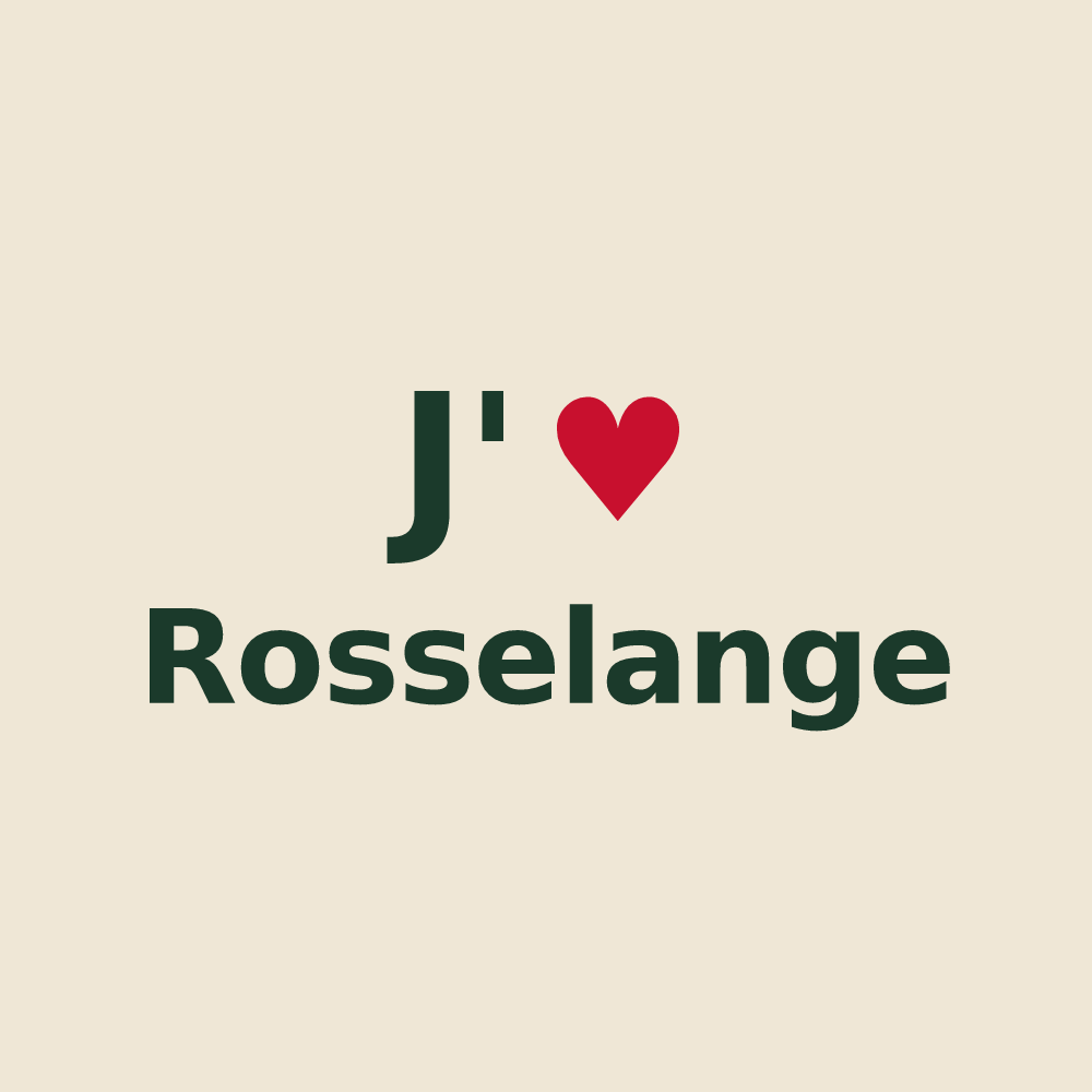 Tote bag personnalisé Rosselange — design J'aime Rosselange