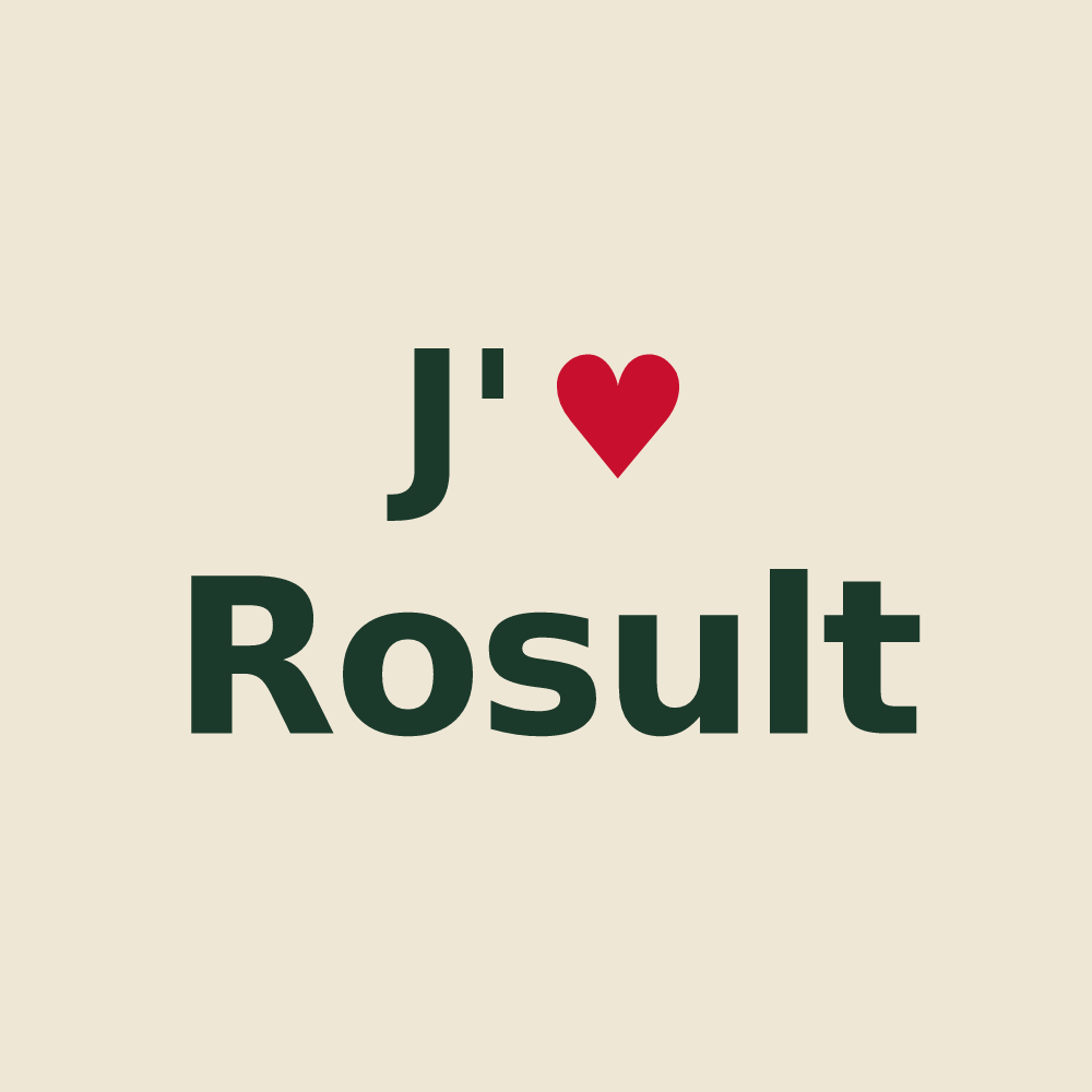 Tote bag personnalisé Rosult — design J'aime Rosult