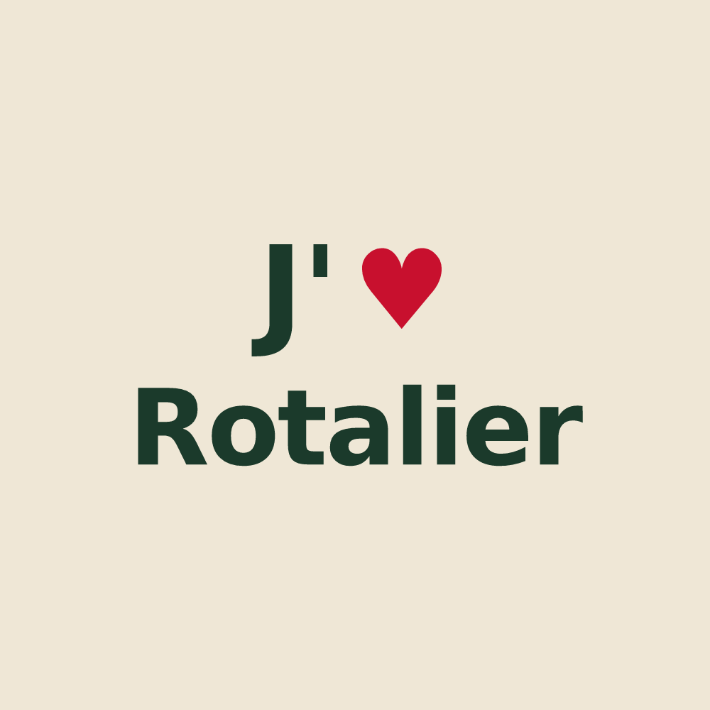 Tote bag personnalisé Rotalier — design J'aime Rotalier