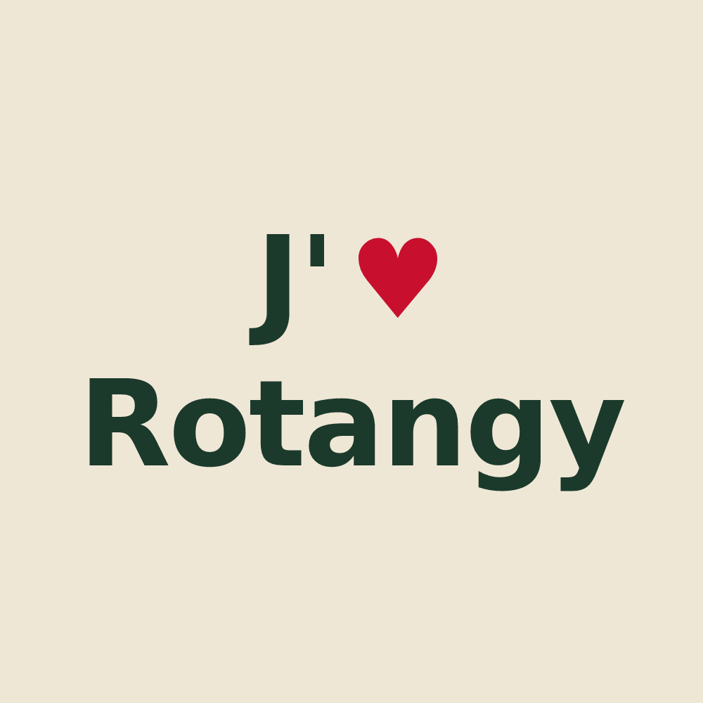 Tote bag personnalisé Rotangy — design J'aime Rotangy