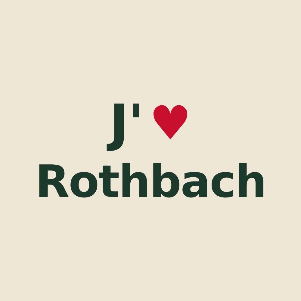 Tote bag personnalisé Rothbach — design J'aime Rothbach