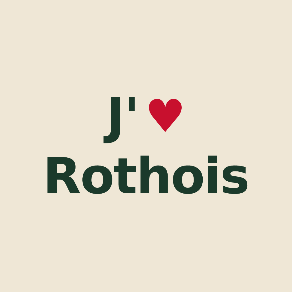 Tote bag personnalisé Rothois — design J'aime Rothois