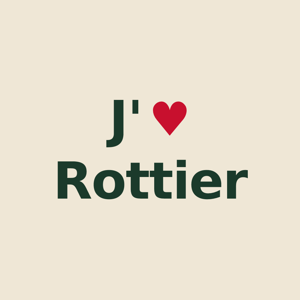 Tote bag personnalisé Rottier — design J'aime Rottier