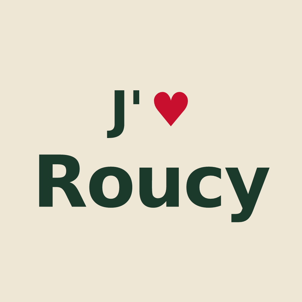 Tote bag personnalisé Roucy — design J'aime Roucy