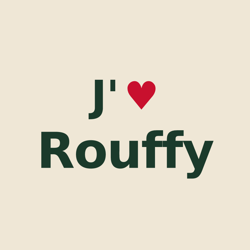Tote bag personnalisé Rouffy — design J'aime Rouffy