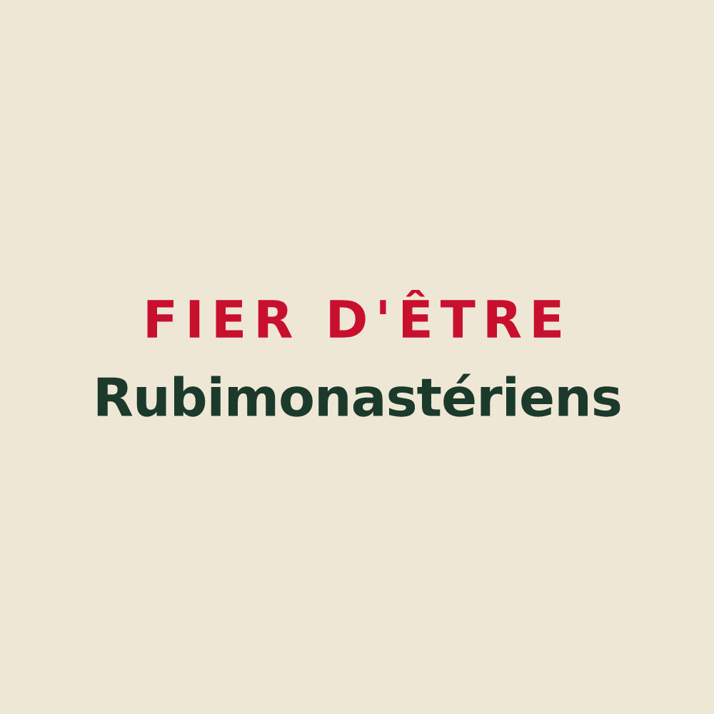 Tote bag « Fier d'être Rubimonastériens » — design pour Rougemontier