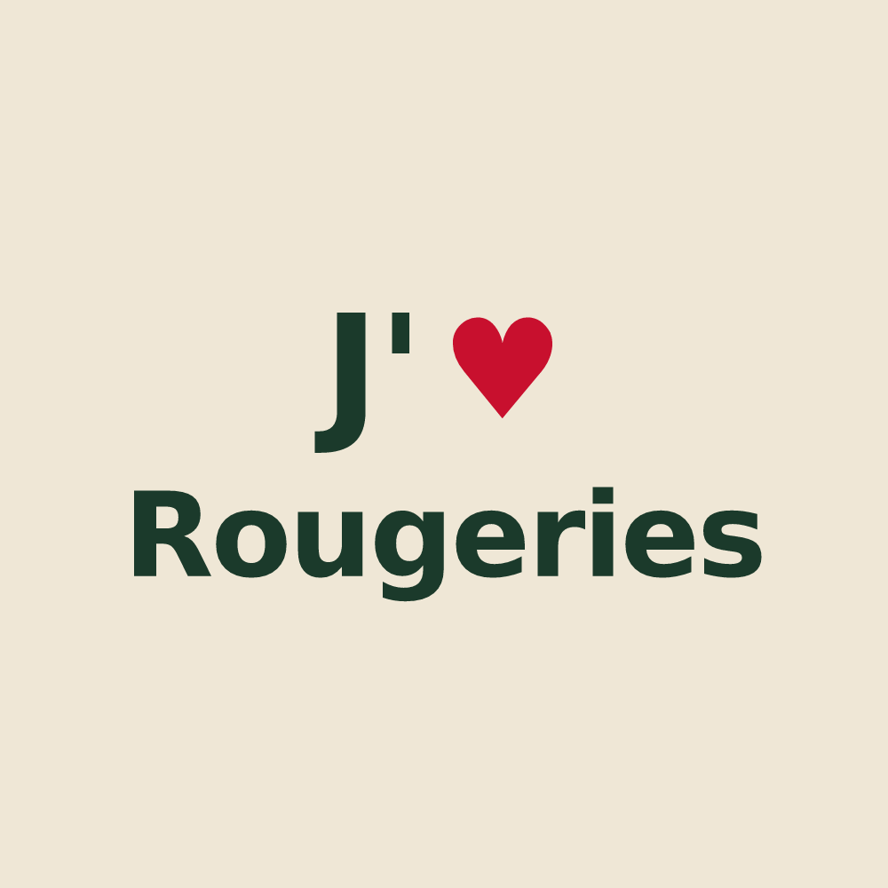 Tote bag personnalisé Rougeries — design J'aime Rougeries