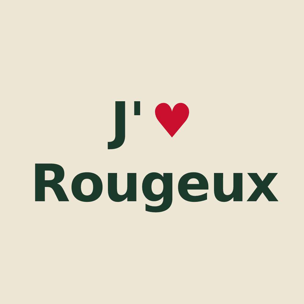Tote bag personnalisé Rougeux — design J'aime Rougeux