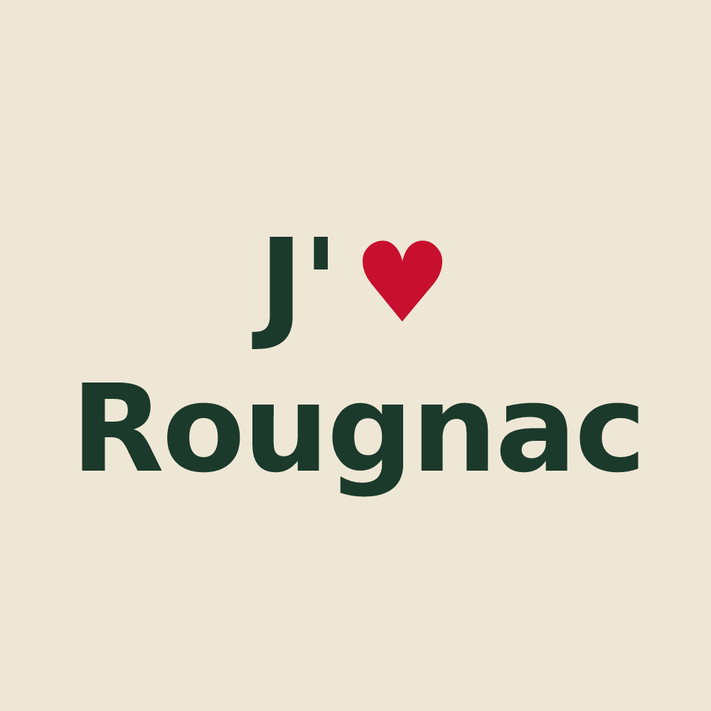 Tote bag personnalisé Rougnac — design J'aime Rougnac