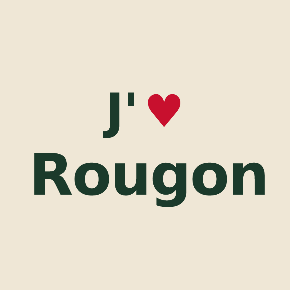Tote bag personnalisé Rougon — design J'aime Rougon