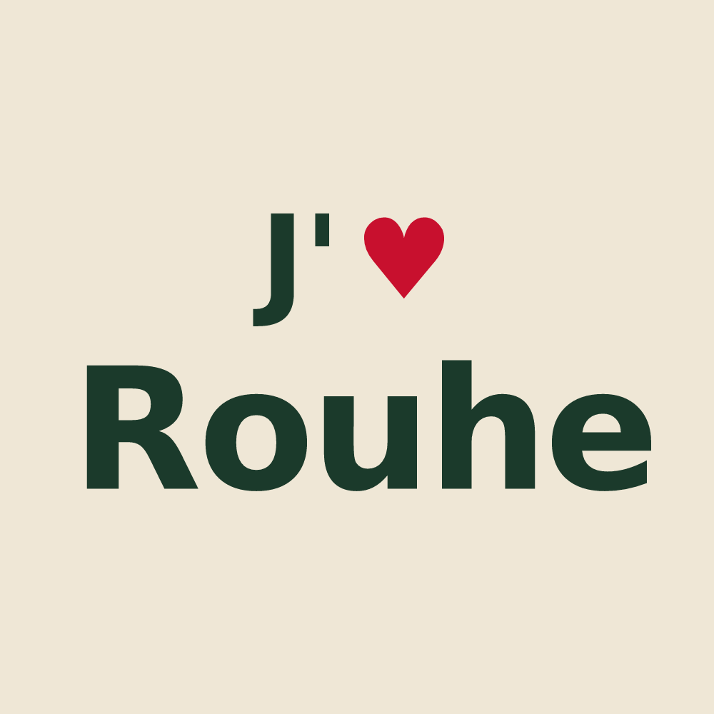 Tote bag personnalisé Rouhe — design J'aime Rouhe