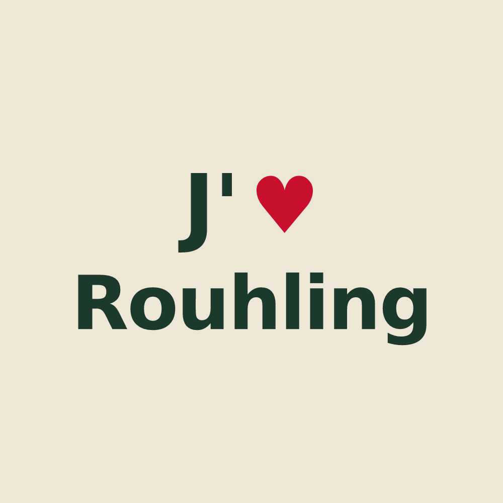 Tote bag personnalisé Rouhling — design J'aime Rouhling