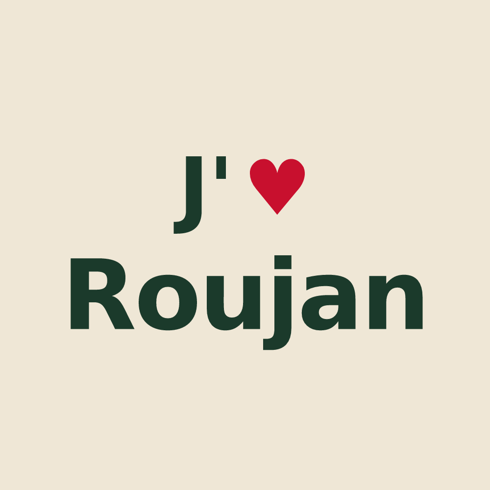 Tote bag personnalisé Roujan — design J'aime Roujan