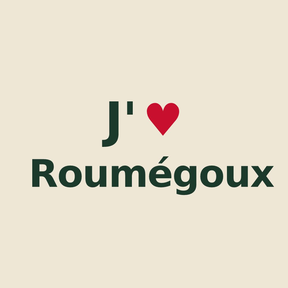 Tote bag personnalisé Roumégoux — design J'aime Roumégoux