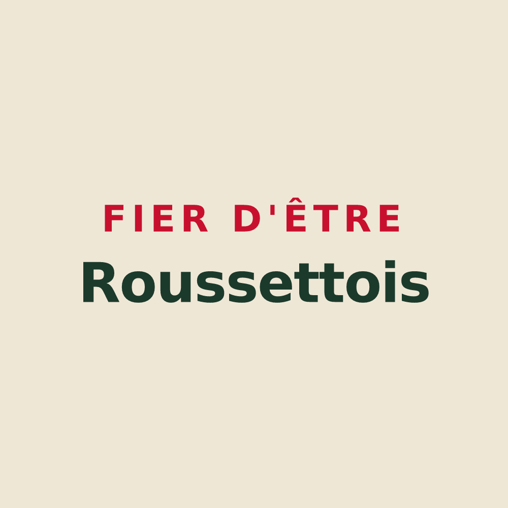Tote bag « Fier d'être Roussettois » — design pour Rousset-les-Vignes