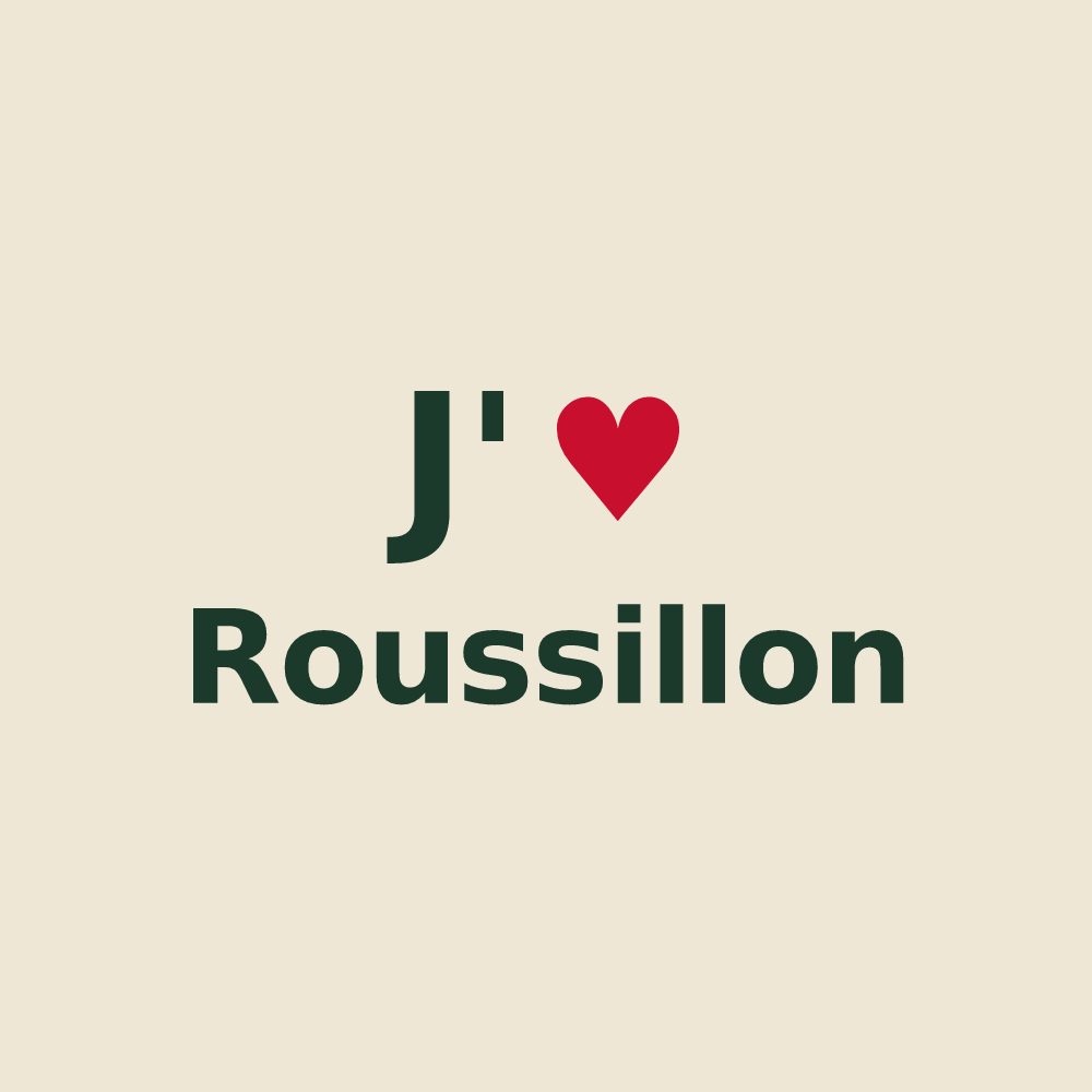 Tote bag personnalisé Roussillon — design J'aime Roussillon