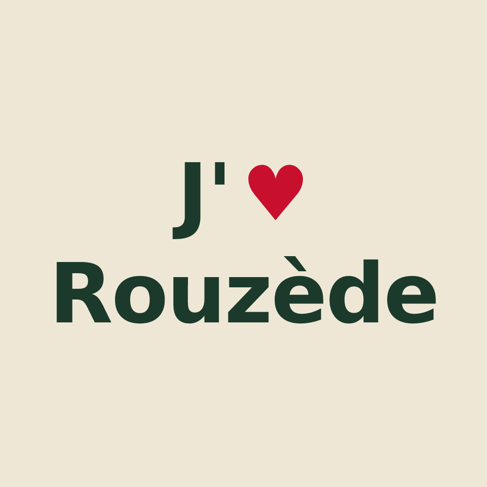 Tote bag personnalisé Rouzède — design J'aime Rouzède