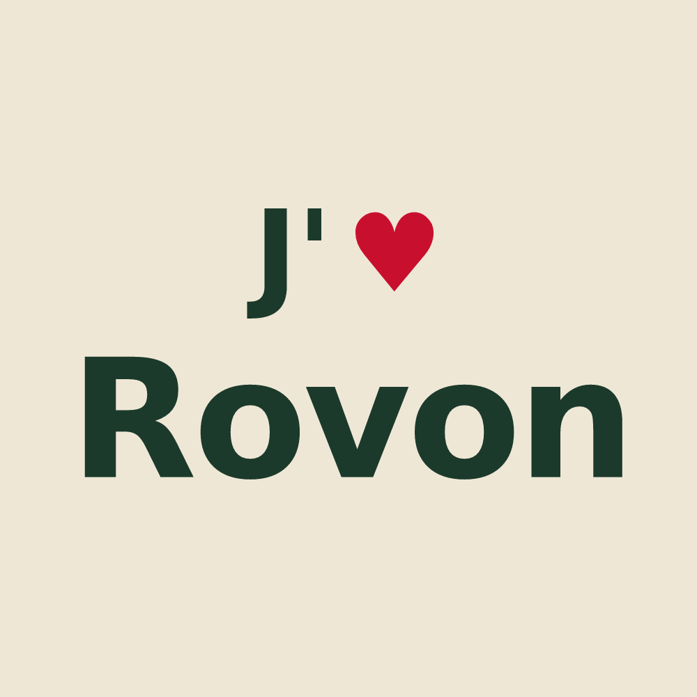 Tote bag personnalisé Rovon — design J'aime Rovon