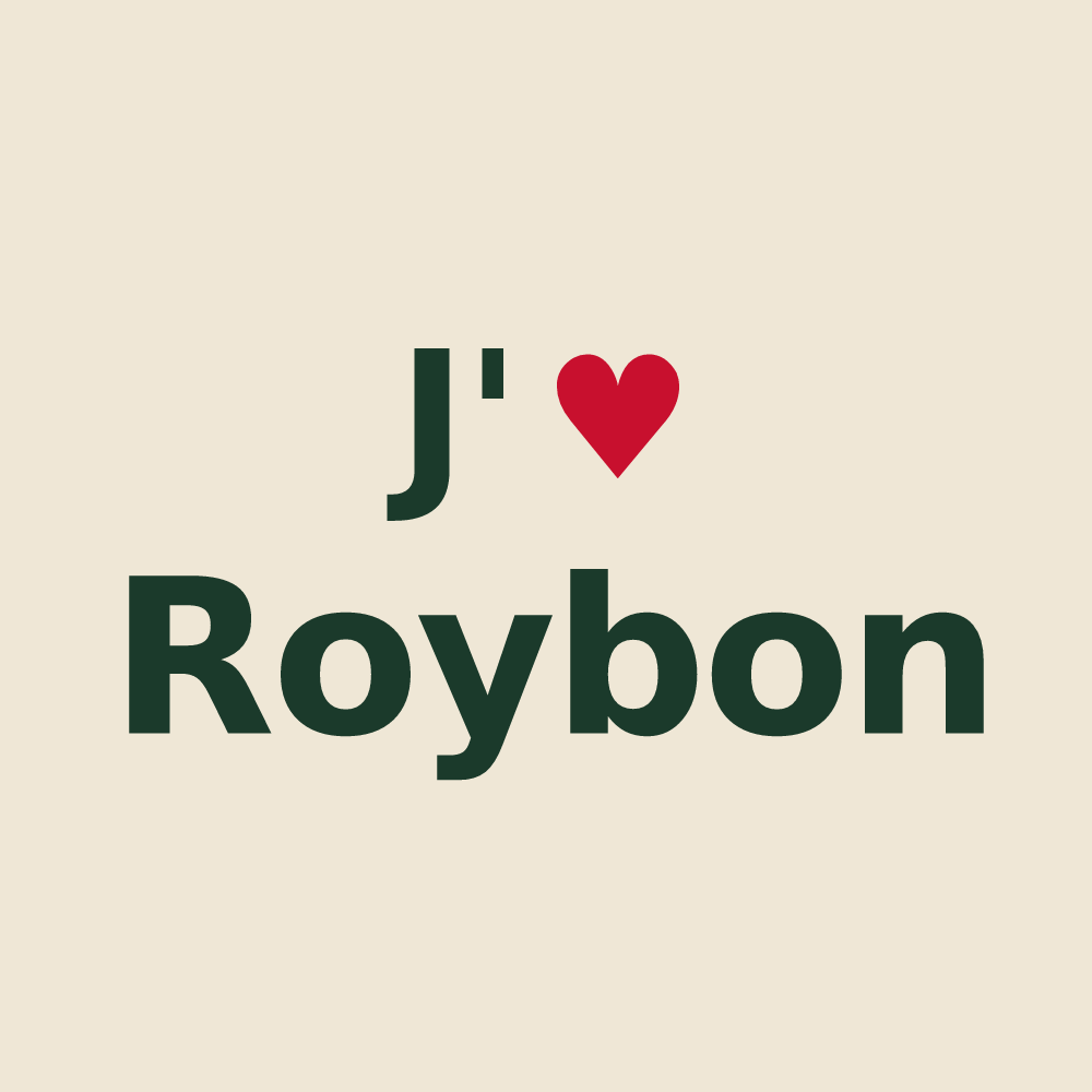 Tote bag personnalisé Roybon — design J'aime Roybon