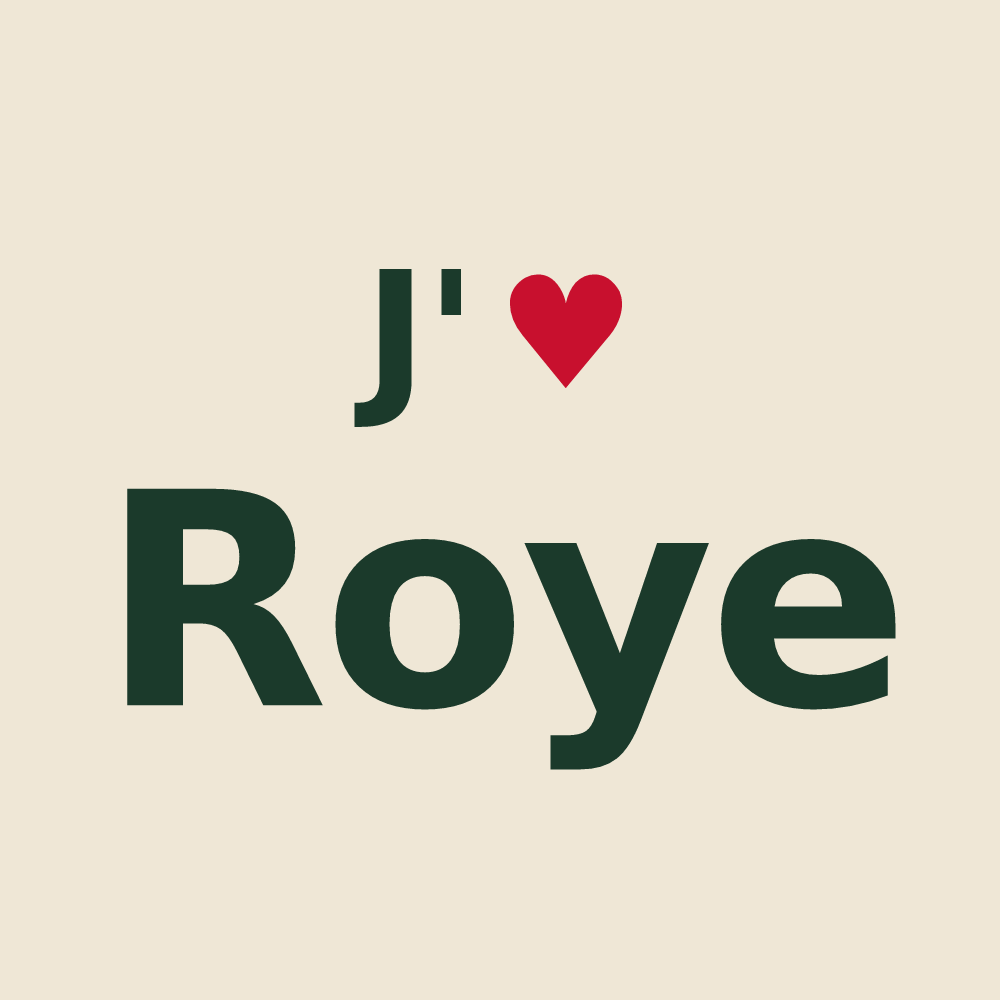 Tote bag personnalisé Roye — design J'aime Roye
