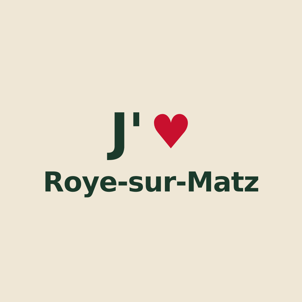 Tote bag personnalisé Roye-sur-Matz — design J'aime Roye-sur-Matz