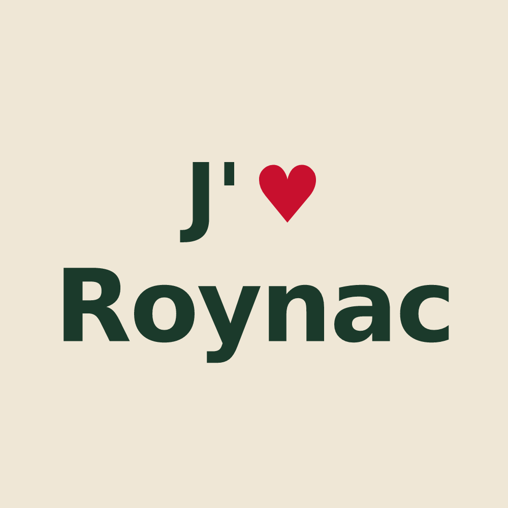 Tote bag personnalisé Roynac — design J'aime Roynac