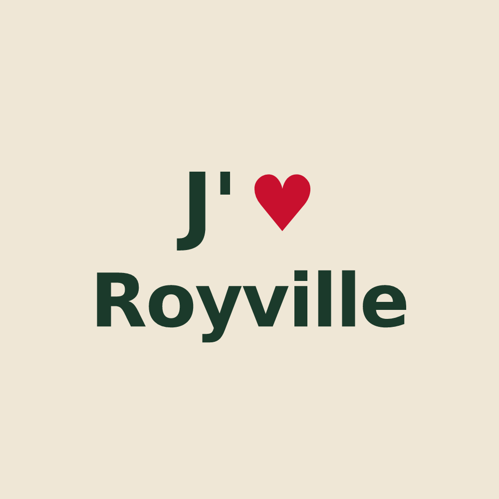 Tote bag personnalisé Royville — design J'aime Royville
