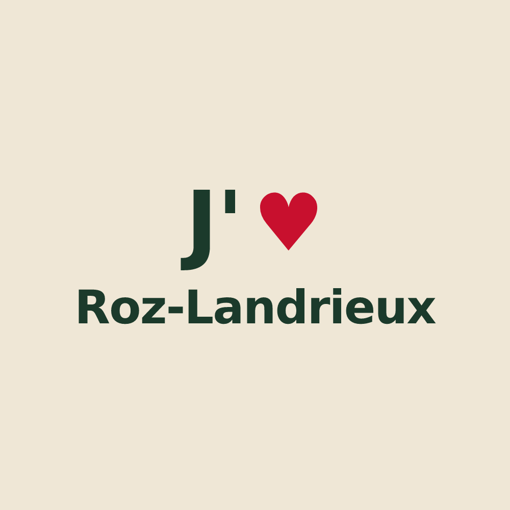 Tote bag personnalisé Roz-Landrieux — design J'aime Roz-Landrieux
