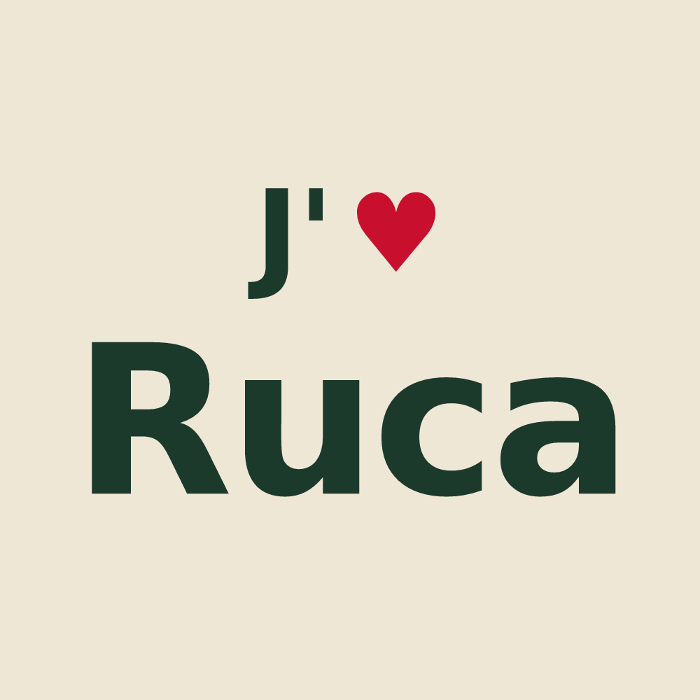 Tote bag personnalisé Ruca — design J'aime Ruca