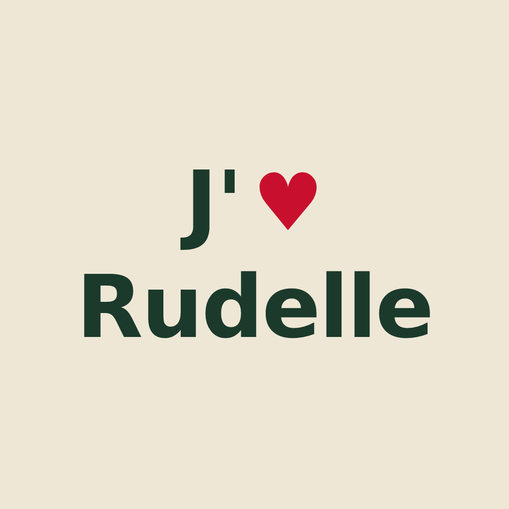 Tote bag personnalisé Rudelle — design J'aime Rudelle