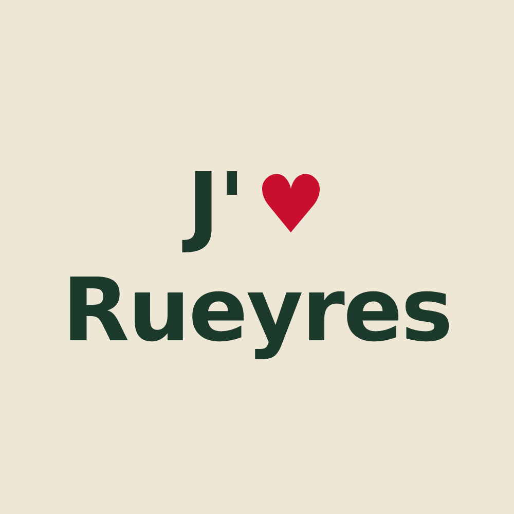 Tote bag personnalisé Rueyres — design J'aime Rueyres
