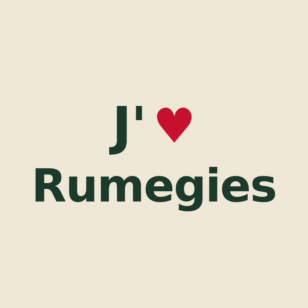 Tote bag personnalisé Rumegies — design J'aime Rumegies
