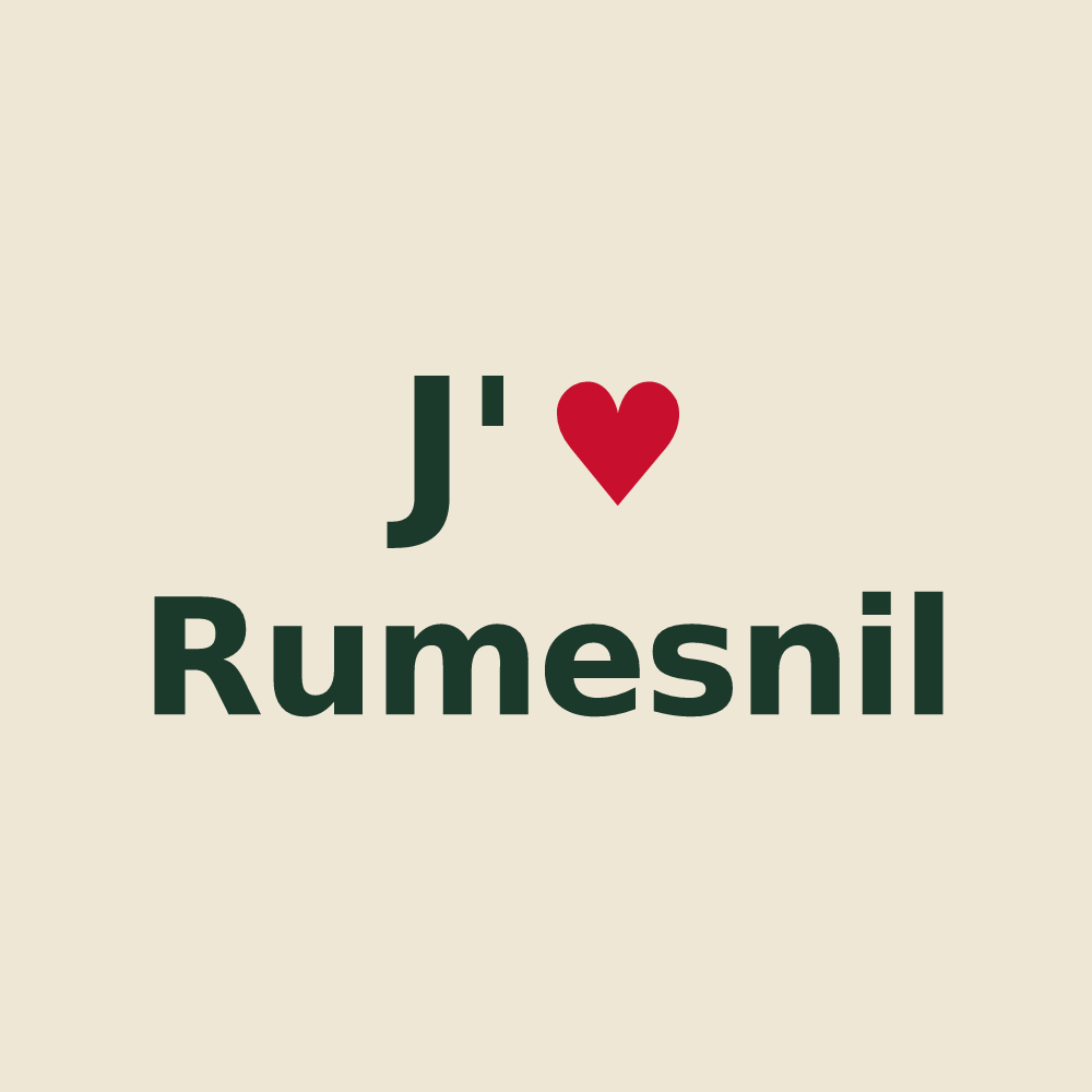 Tote bag personnalisé Rumesnil — design J'aime Rumesnil