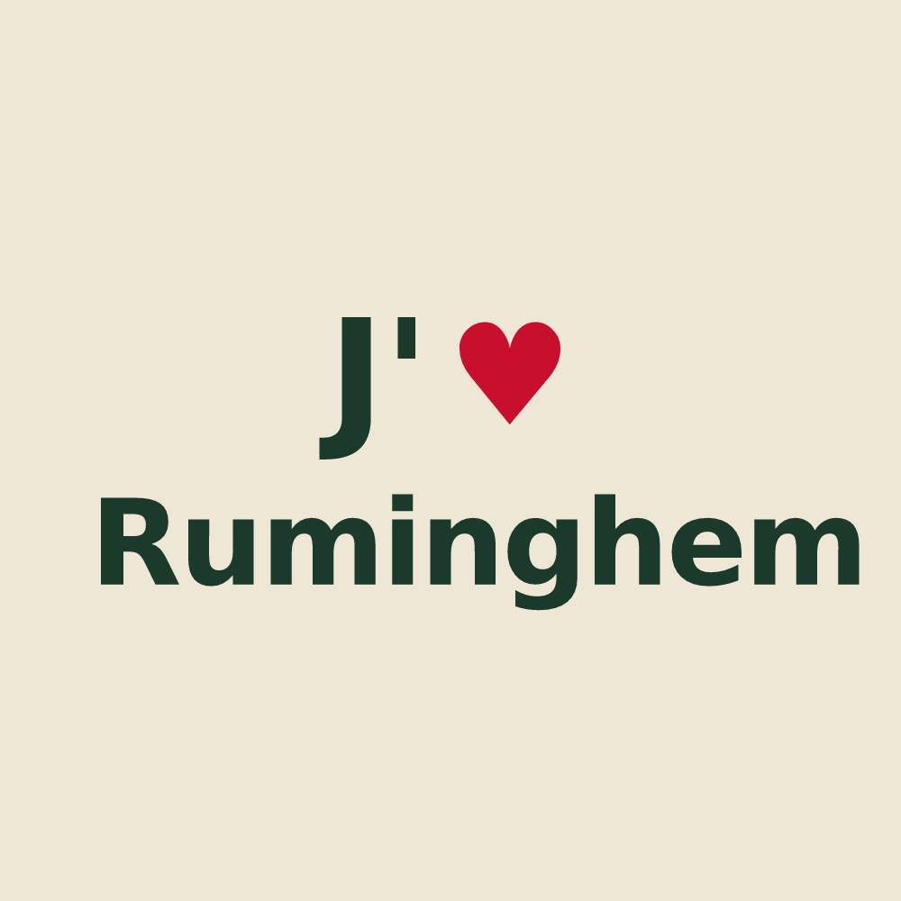 Tote bag personnalisé Ruminghem — design « J'aime Ruminghem » imprimé sur le tote bag