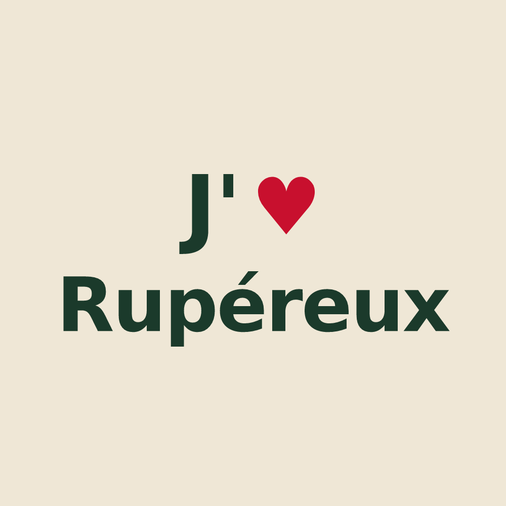 Tote bag personnalisé Rupéreux — design J'aime Rupéreux