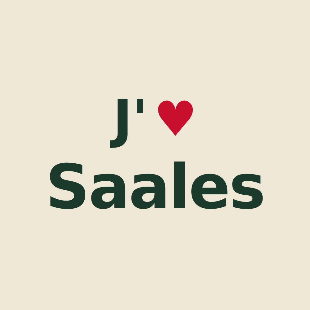 Tote bag personnalisé Saales — design J'aime Saales